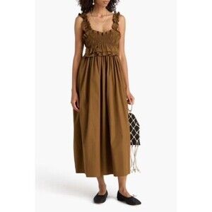 Cecilie Bahnsen Giovanna Midi Dress size 2UK NWOT Ruffle Babydoll Dress Boho